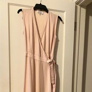 Bates Blush Sleeveless Maxi Wrap Dress